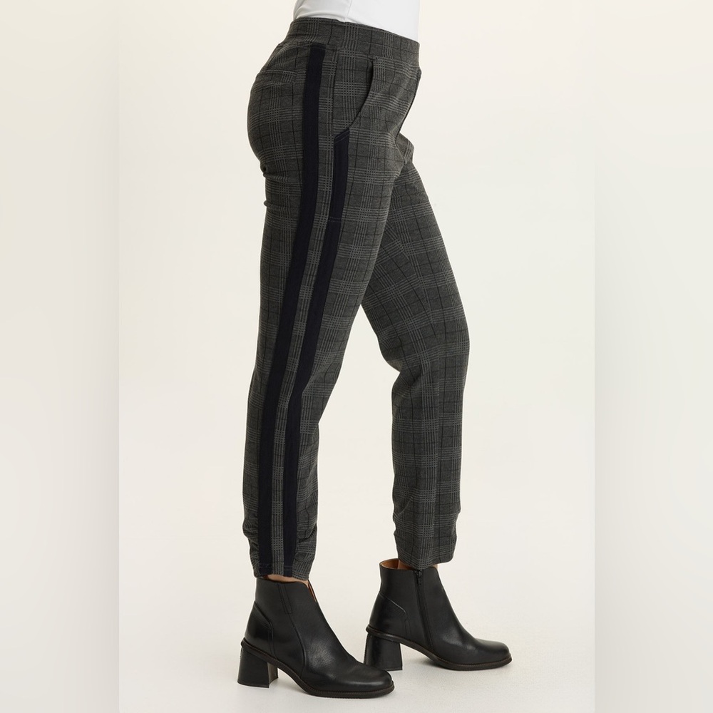 XCVI WEARABLES NESTOR PLAID + STRIPE PONTE PANT